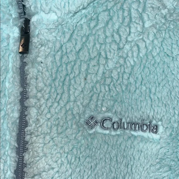 Columbia Aqua and Gray Fleece Jacket - Picture 2 of 4